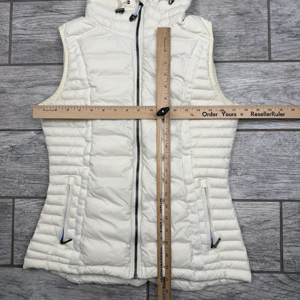 Kuhl Projekt Vest Womens Size Small White Goose Down Puffer Hooded Zip Pockets - Picture 6 of 16